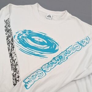Vintage Nike ACG Long Sleeve Crewneck T Shirt Graphic Print Mens Large White‎
